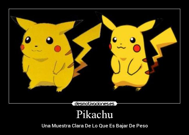 Pikachu - Una Muestra Clara De Lo Que Es Bajar De Peso