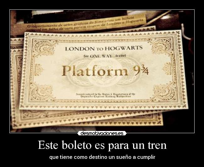 Este boleto es para un tren -