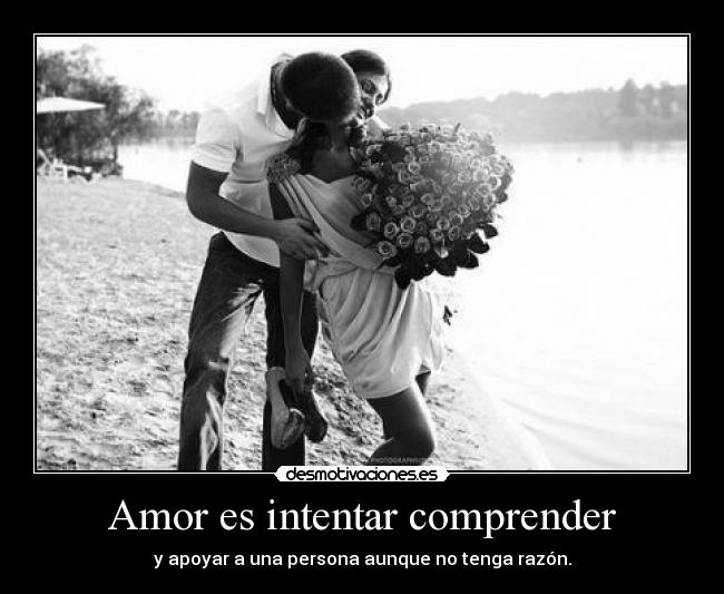 Amor es intentar comprender -
