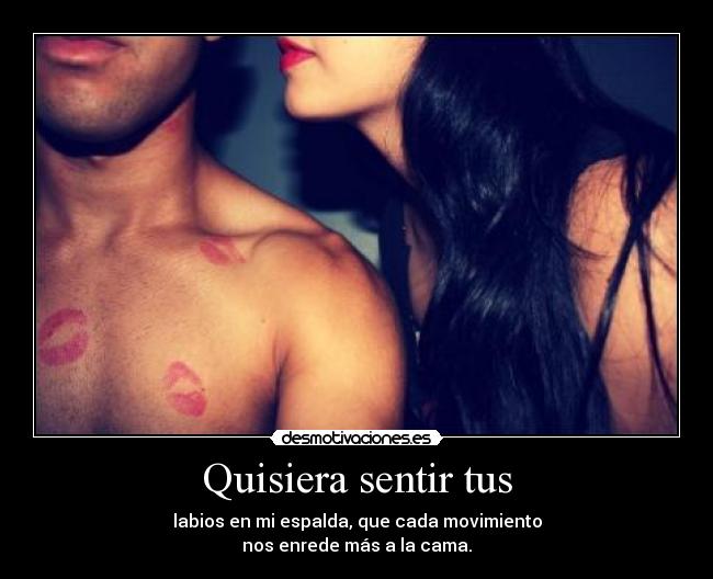 Quisiera sentir tus - 