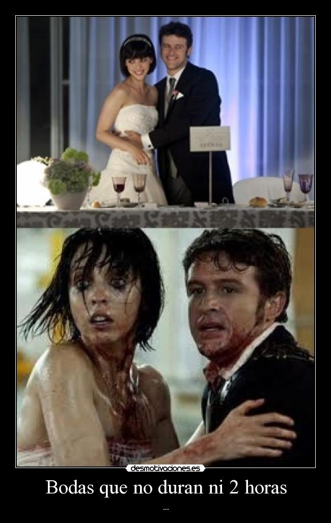Bodas que no duran ni 2 horas -