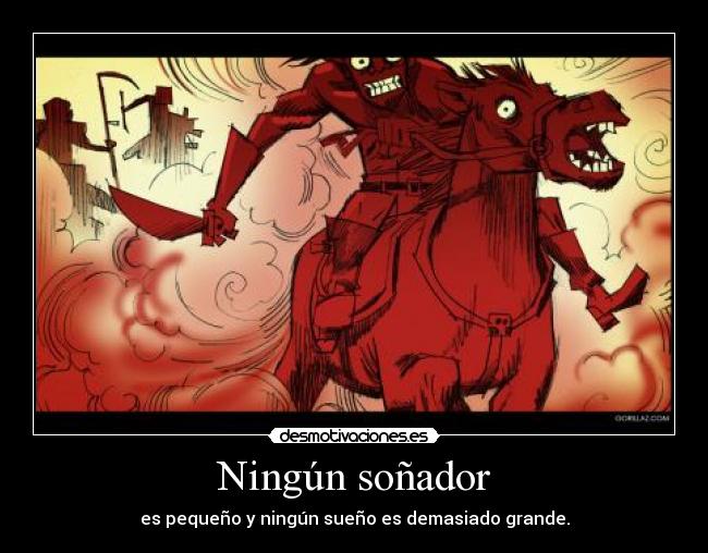 carteles gorillaz dreams red jinetes apocalipticos desmotivaciones