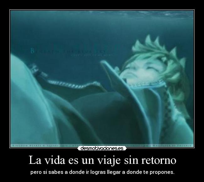 La vida es un viaje sin retorno -