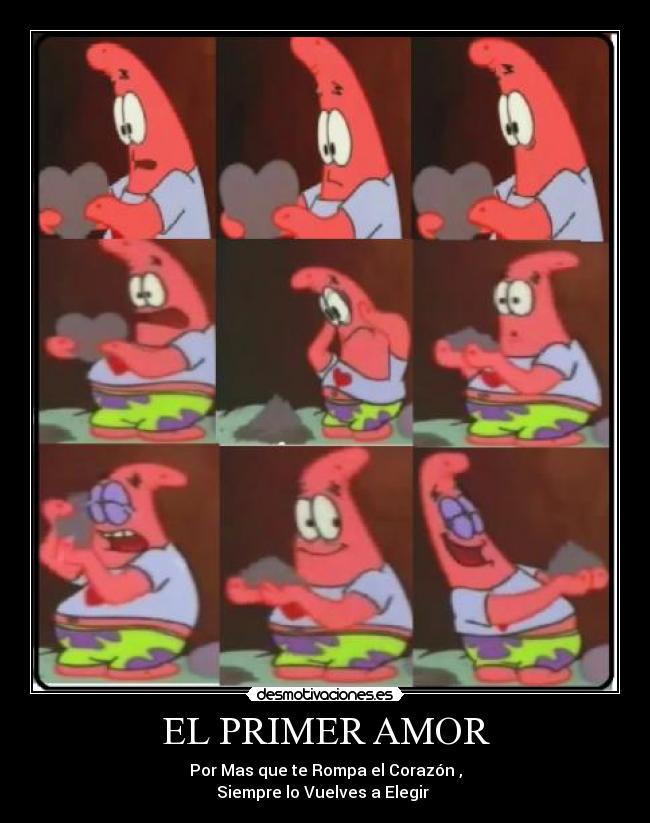 carteles amor primer amor desmotivaciones