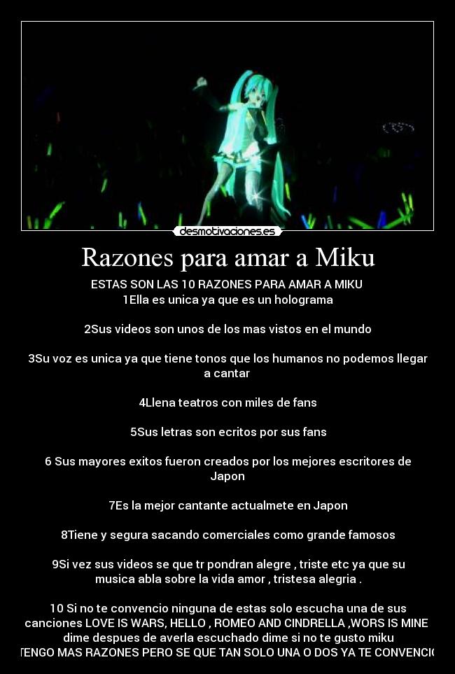 Razones para amar a Miku -