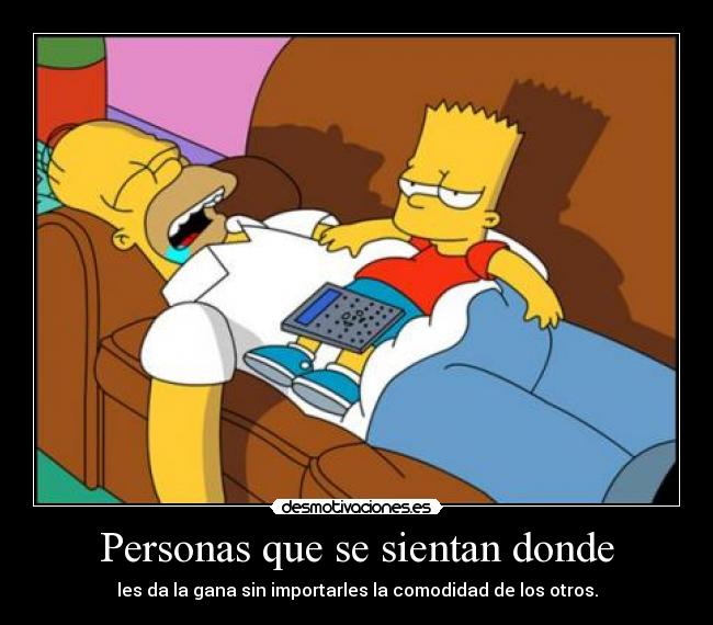 Personas que se sientan donde - 