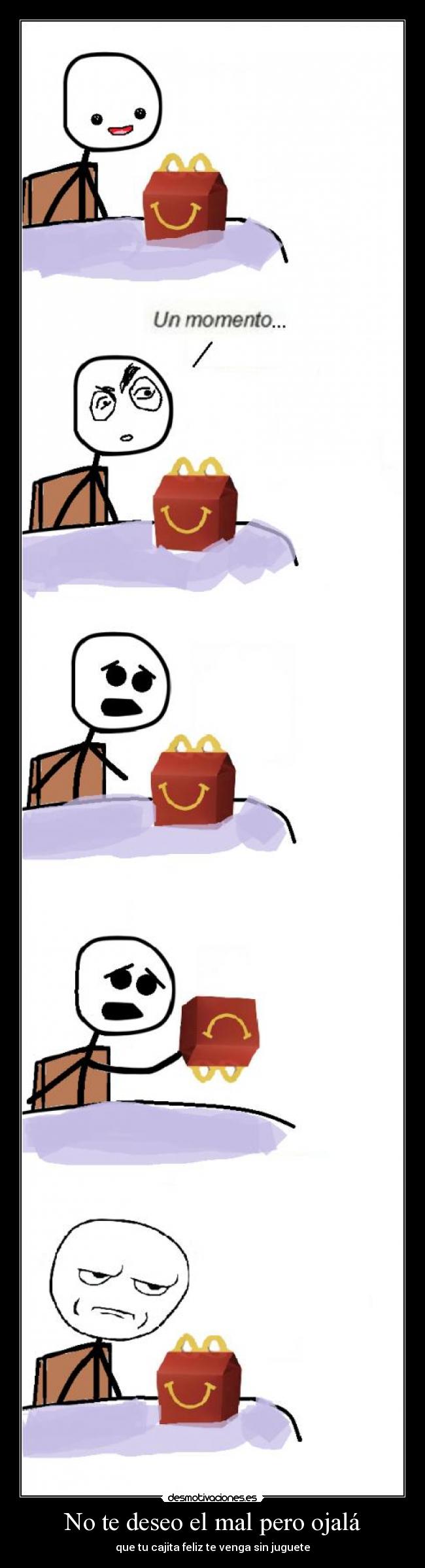 carteles mcdonald meme juguete malbado feo desmotivaciones