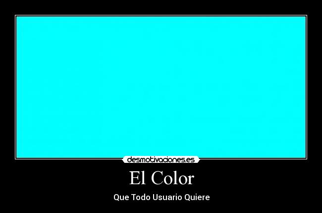 El Color - Que Todo Usuario Quiere