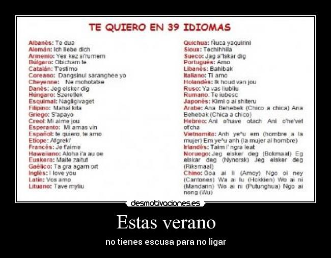 Estas verano -
