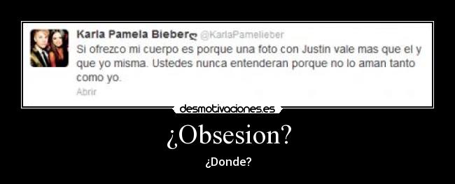 ¿Obsesion? -
