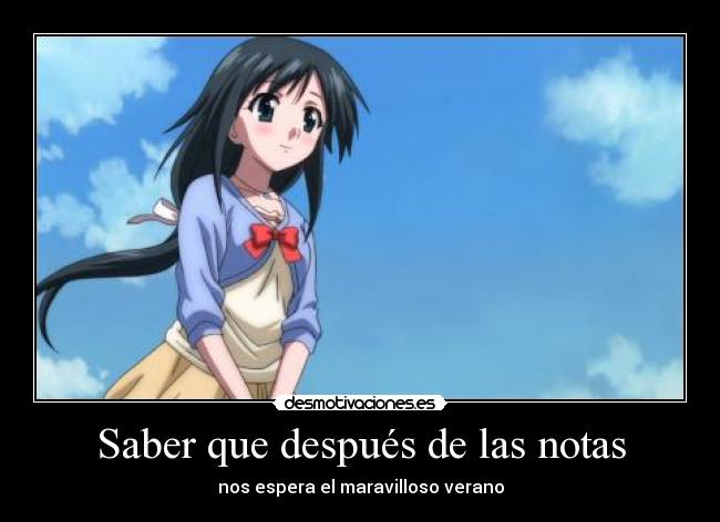 Saber que después de las notas -