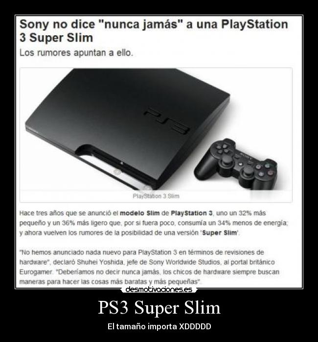 PS3 Super Slim - El tamaño importa XDDDDD