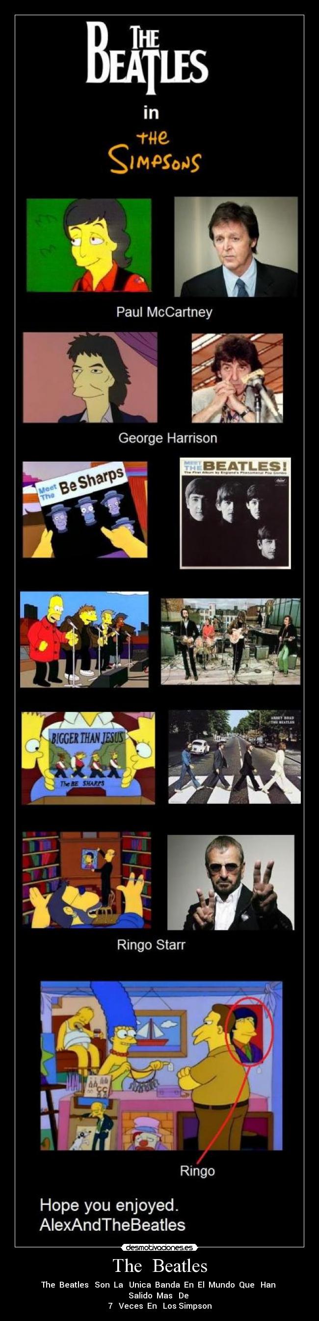 The  Beatles - The  Beatles   Son  La   Unica  Banda  En  El  Mundo  Que   Han  Salido  Mas   De 
7   Veces  En   Los Simpson