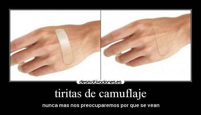 tiritas de camuflaje - nunca mas nos preocuparemos por que se vean