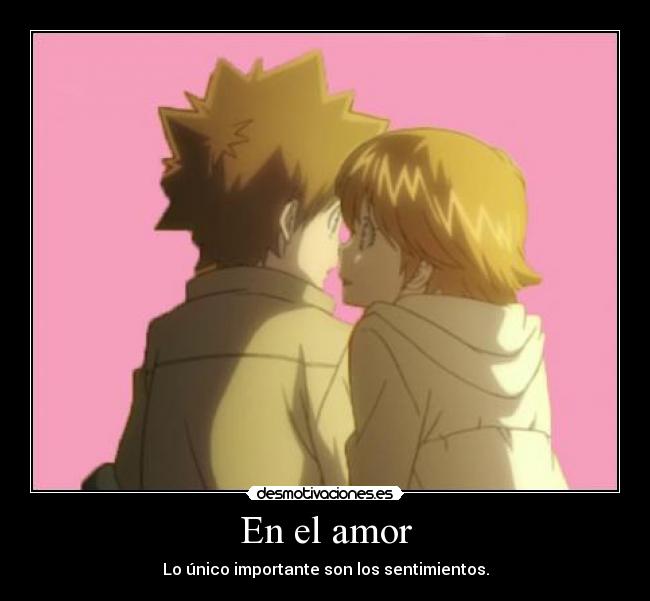 En el amor - Lo único importante son los sentimientos.