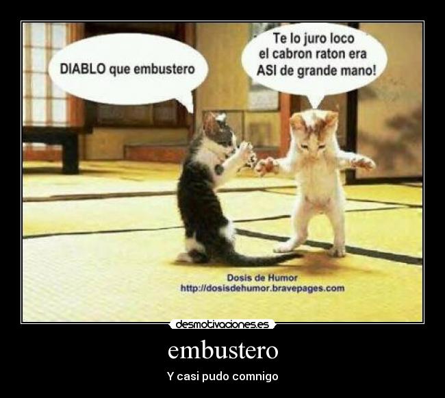 embustero - Y casi pudo comnigo