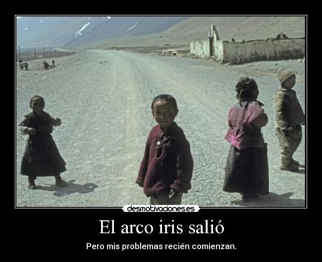 El arco iris salió -