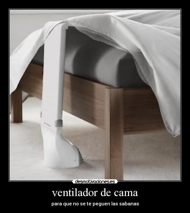ventilador de cama - para que no se te peguen las sabanas
