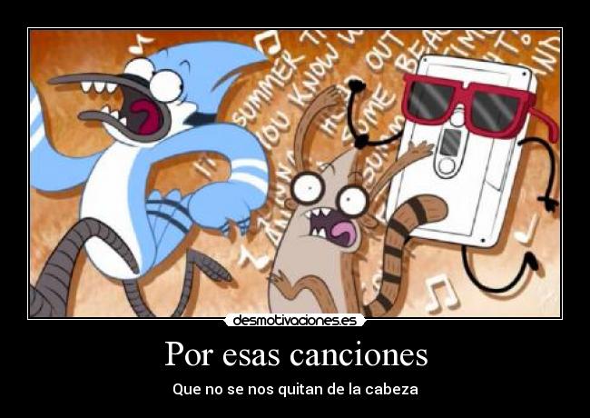 carteles cancion verano regular show mordecai rigby gracioso clavado cabeza desmotivaciones desmotivaciones