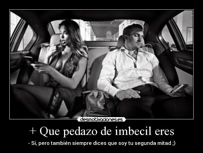+ Que pedazo de imbecil eres - 