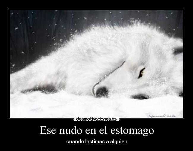 Ese nudo en el estomago - cuando lastimas a alguien