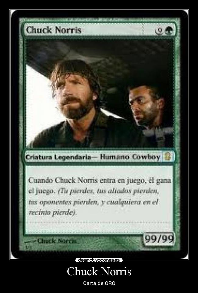 Chuck Norris - Carta de ORO