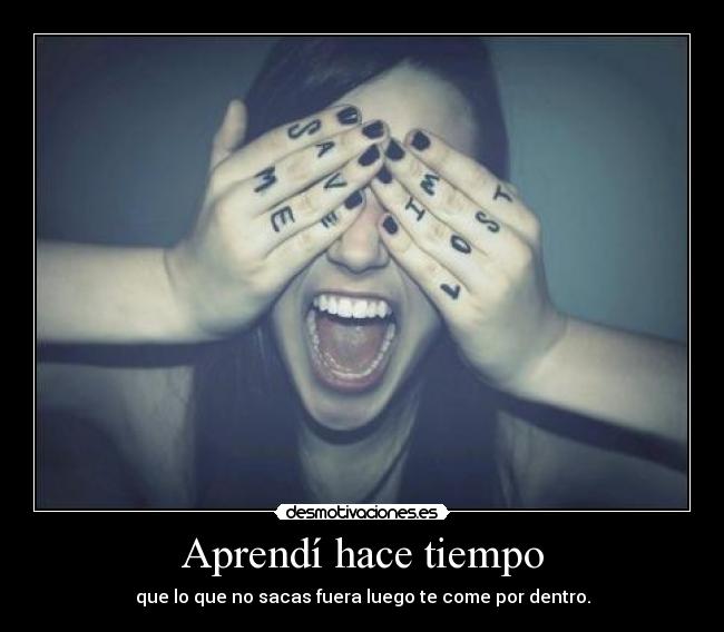 Aprendí hace tiempo - 