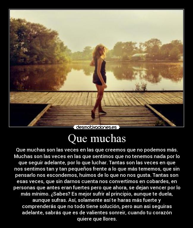 Que muchas -