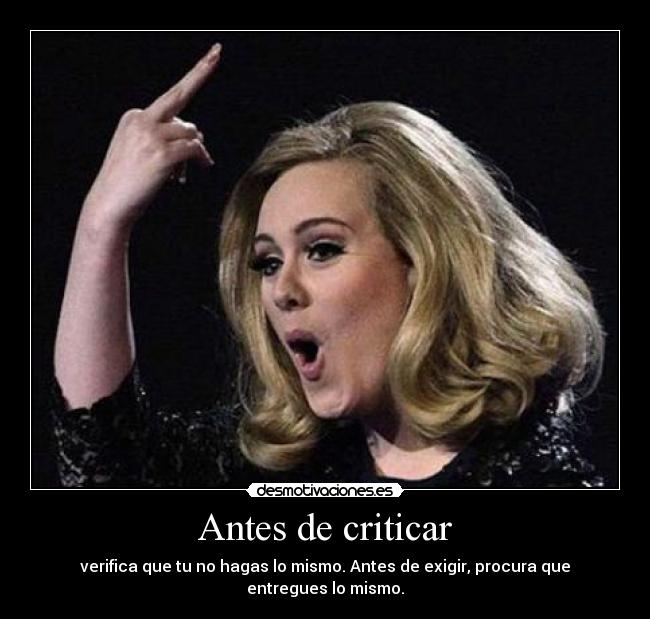 Antes de criticar -
