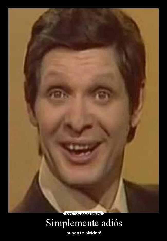 Simplemente adiós - nunca te olvidaré