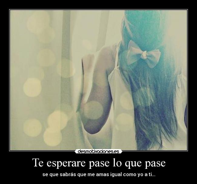 Te esperare pase lo que pase -