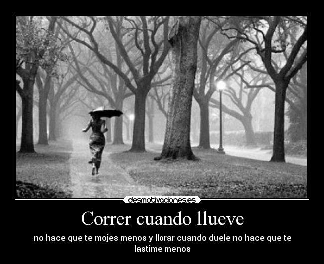 Correr cuando llueve -