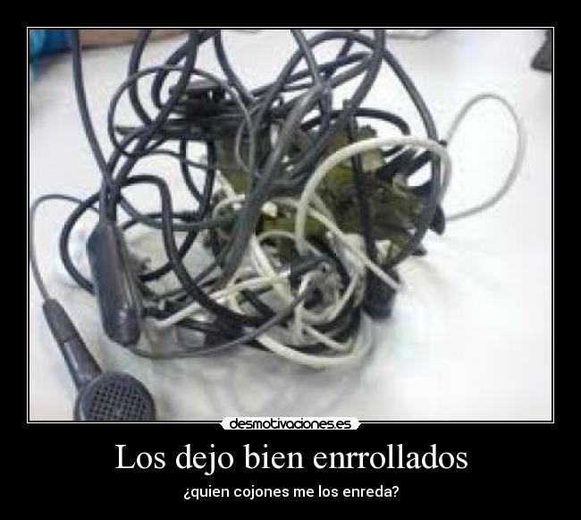 Los dejo bien enrrollados -