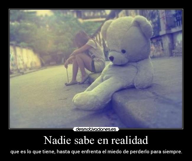 Nadie sabe en realidad - 