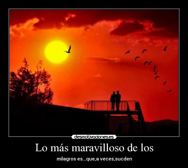 Lo más maravilloso de los -