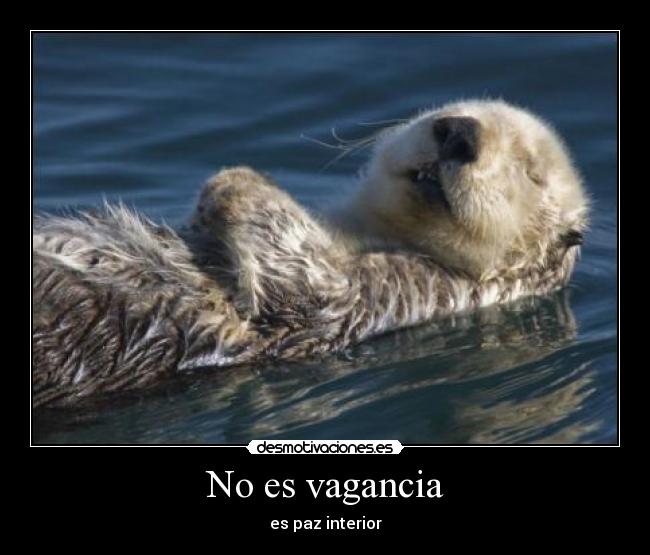 No es vagancia - es paz interior