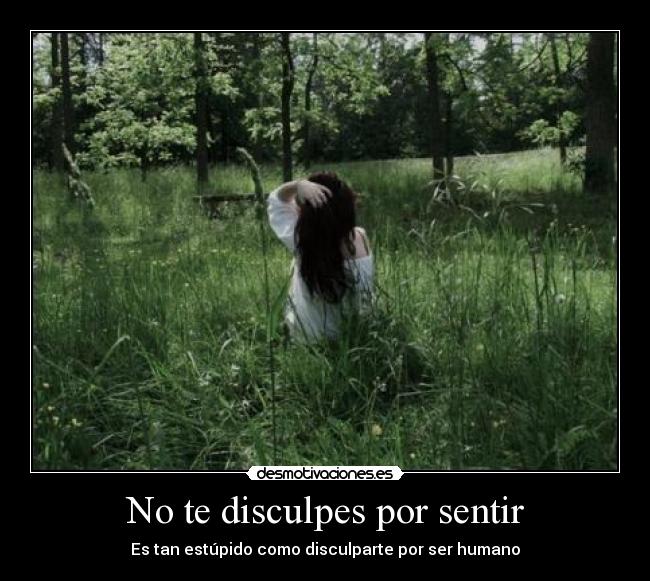 No te disculpes por sentir - 