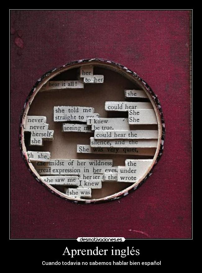 Aprender inglés - Cuando todavia no sabemos hablar bien español