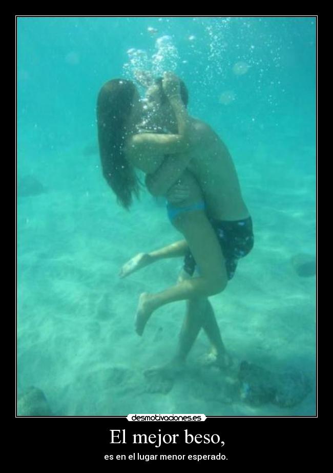 El mejor beso, - es en el lugar menor esperado. ♥