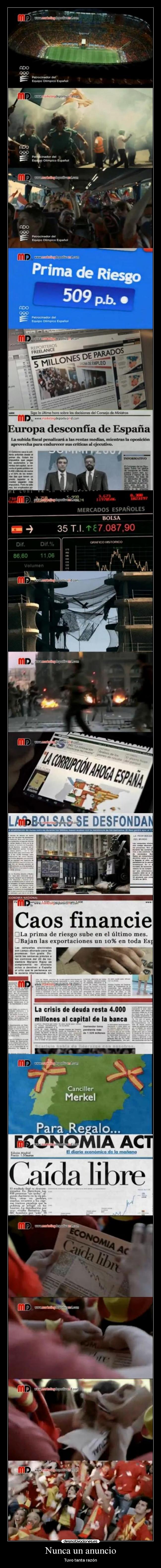 Nunca un anuncio - Tuvo tanta razón