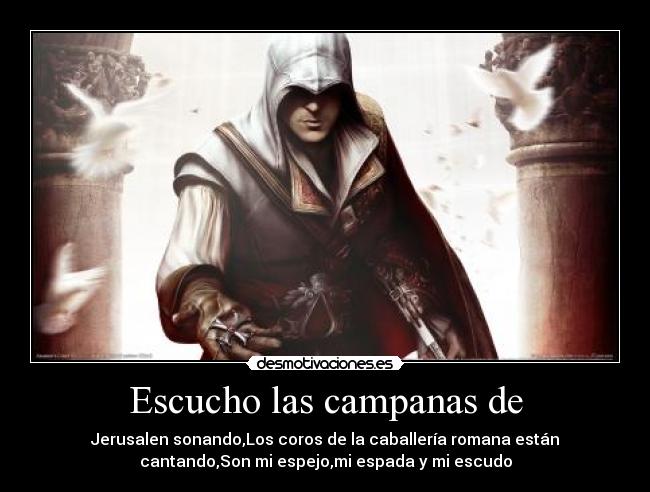 carteles viva vida coldplay ezio auditore altair assassins creed videojuegos desmotivaciones