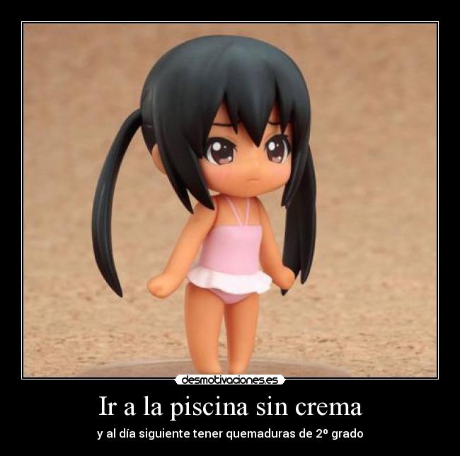 Ir a la piscina sin crema -