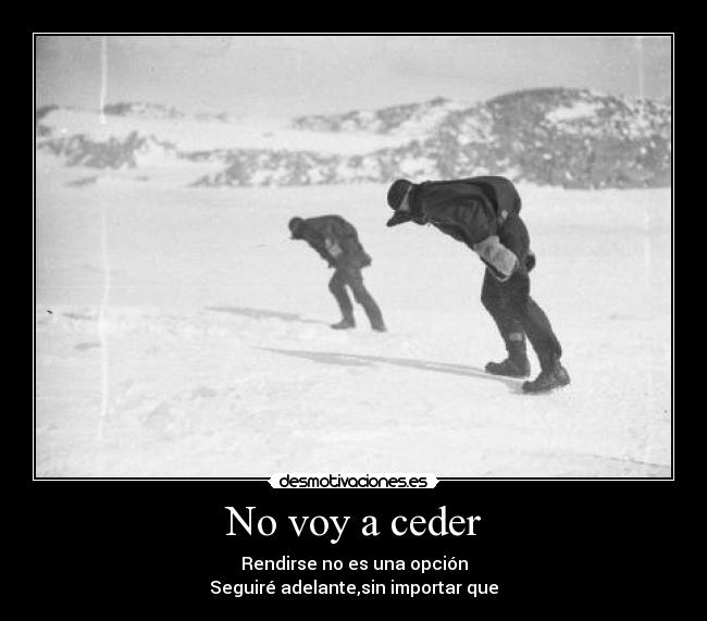 No voy a ceder -