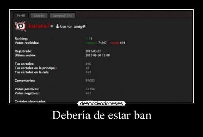 Debería de estar ban - 