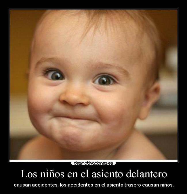 Los niños en el asiento delantero -