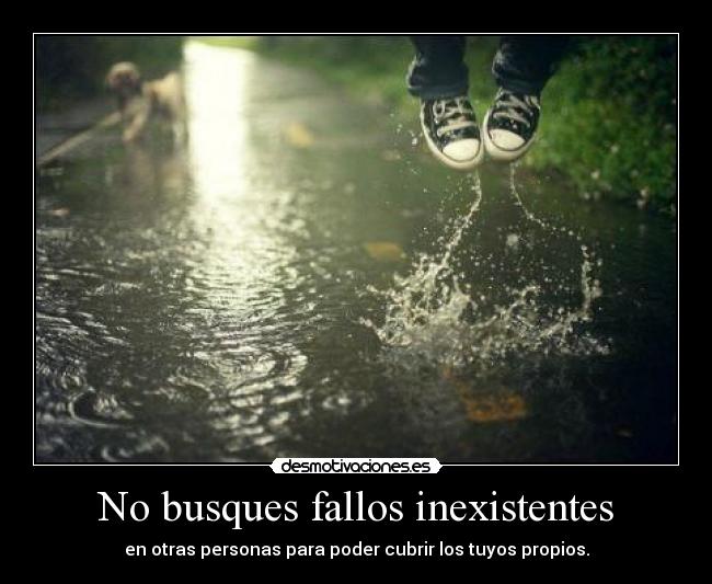 No busques fallos inexistentes - 