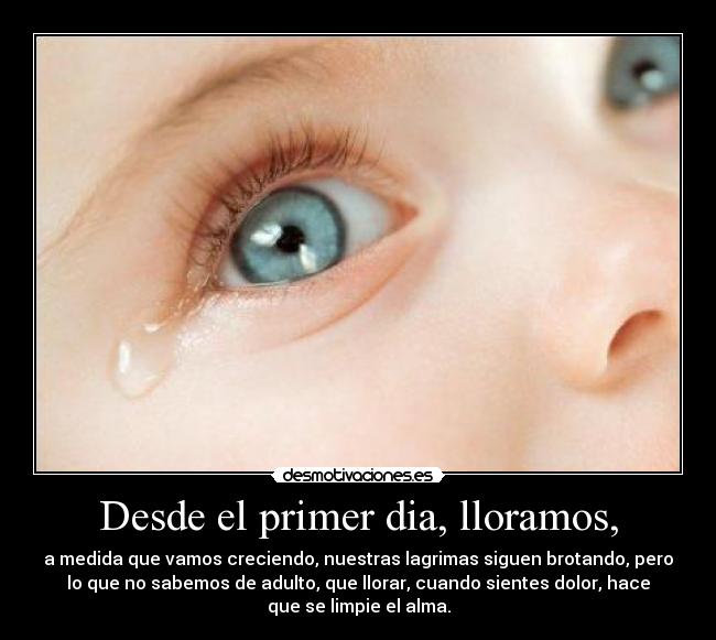 Desde el primer dia, lloramos, -