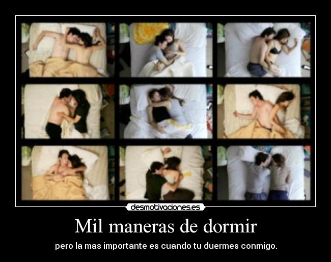 Mil maneras de dormir -