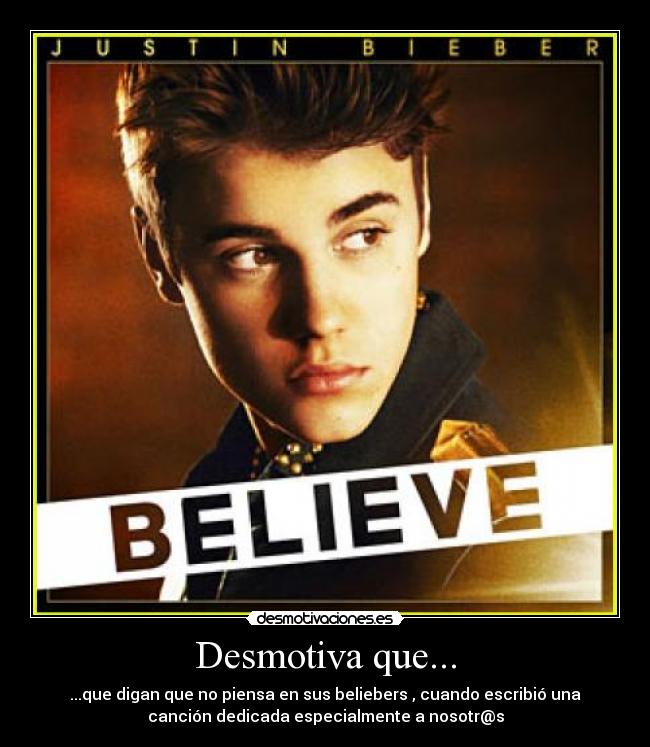 carteles belieber desmotivaciones