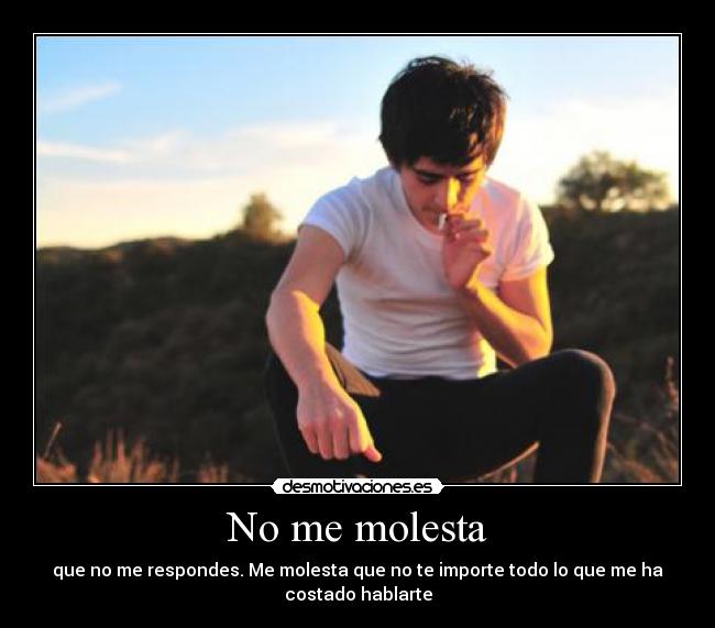 No me molesta -